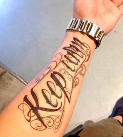 [HCM]Hình xăm dán chữ KEEP CALM kích thước 15 x 22 cm