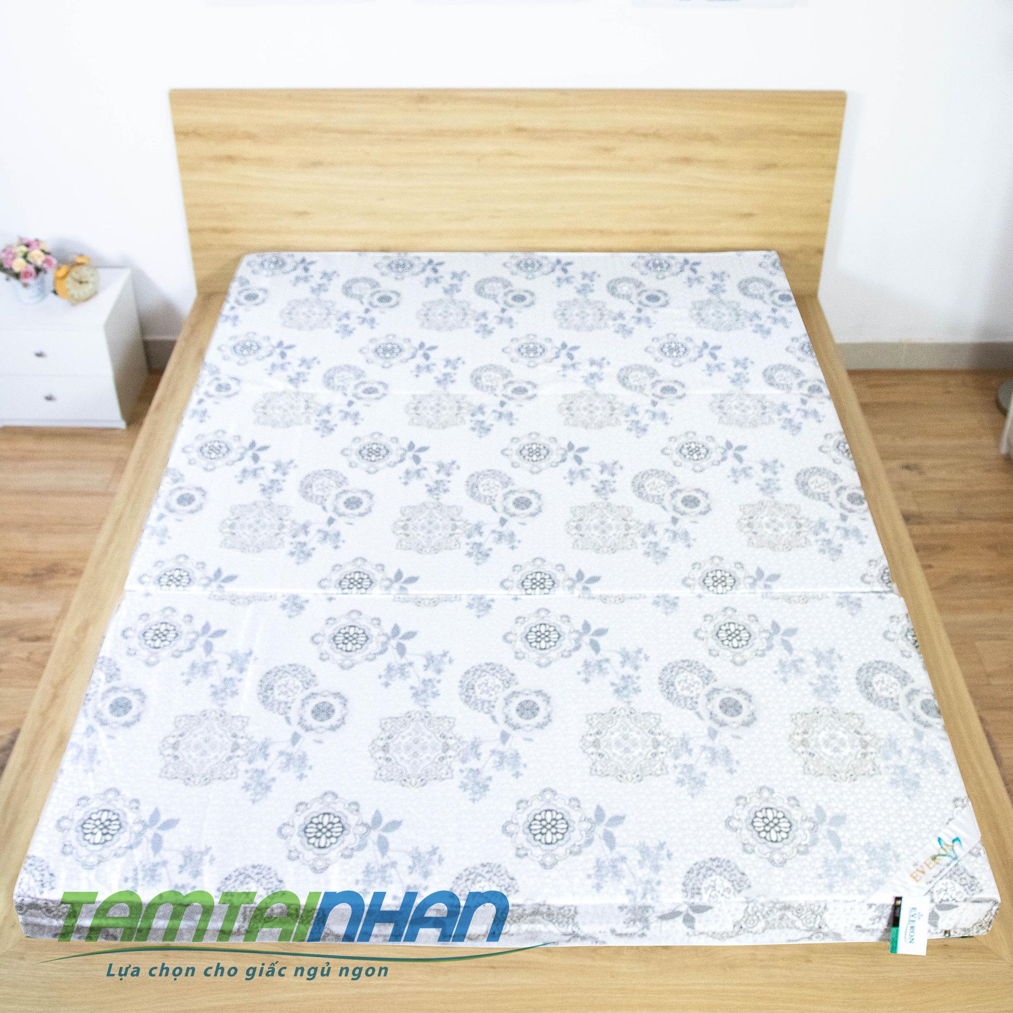 Nệm bông ép gấp 3 Everon Padding size 140x195x5cm