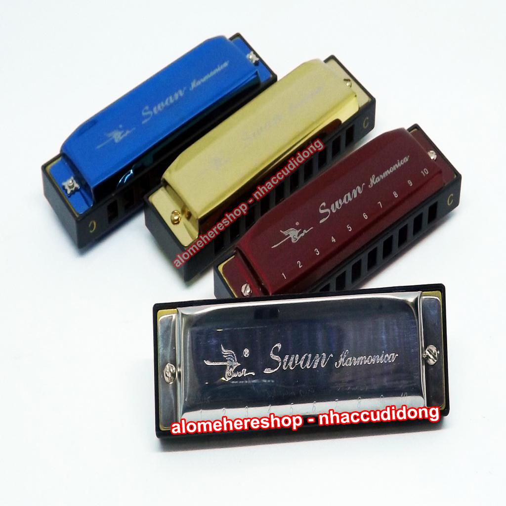 Kèn harmonica diatonic Swan SW1020 key C (Đỏ)