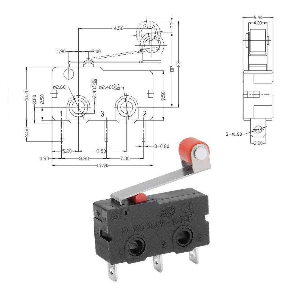 Công tắc hành trình mini có bánh xe