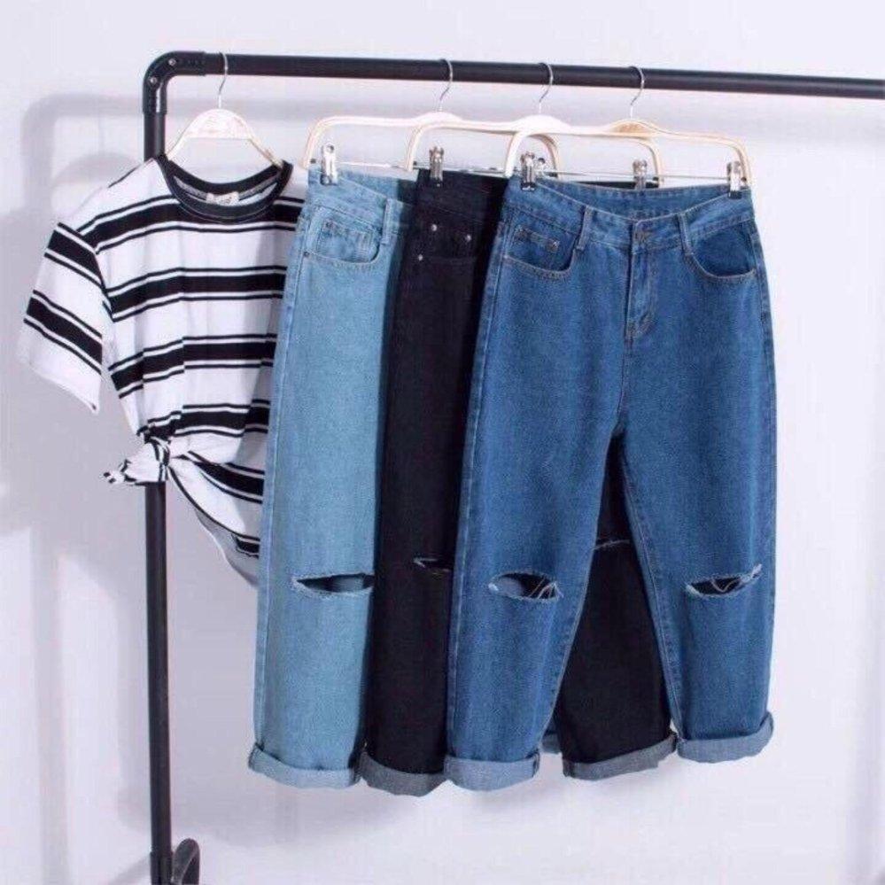 Quần Baggy Rách Gối