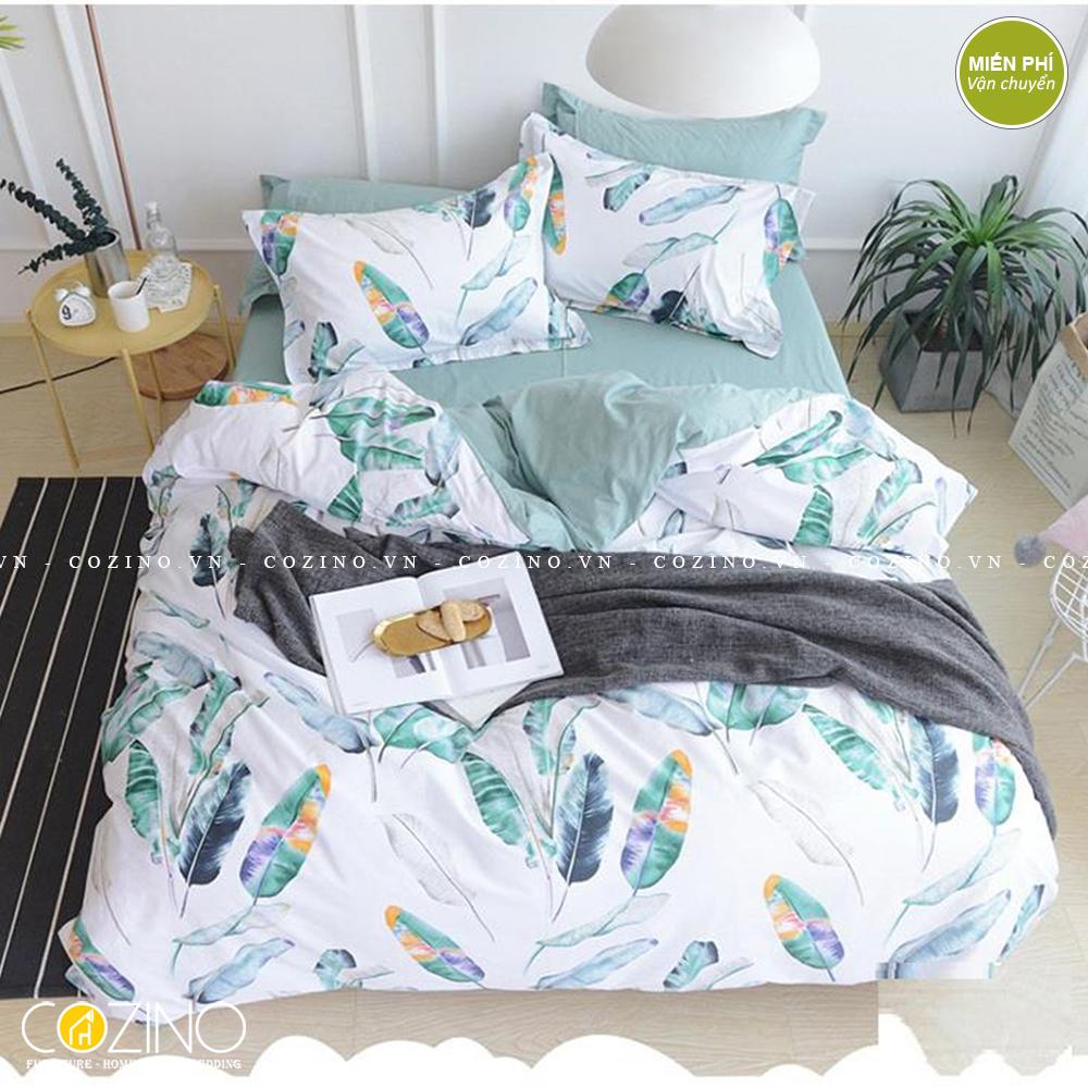 Bộ chăn ga gối Cotton 100% CZN 07 - LEAF