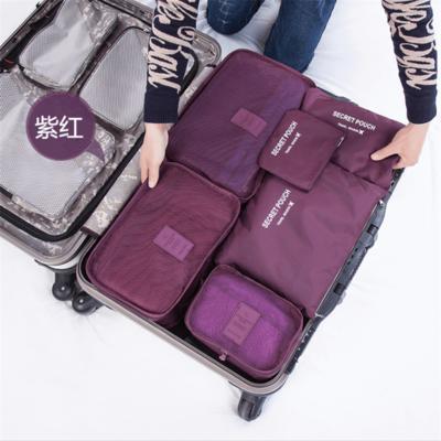 Bộ 6 Túi Đựng Đồ Du Lịch Chống Thấm Bag in Bag (Đỏ đô)