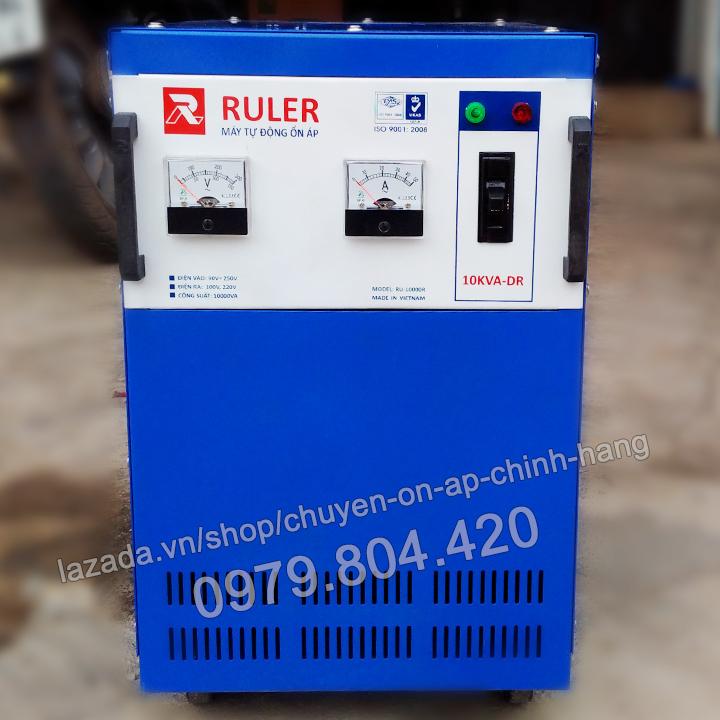 Ổn Áp Ruler 10KVA Dải 90-250V, Bảo Hành 4 Năm, 100% Dây Đồng