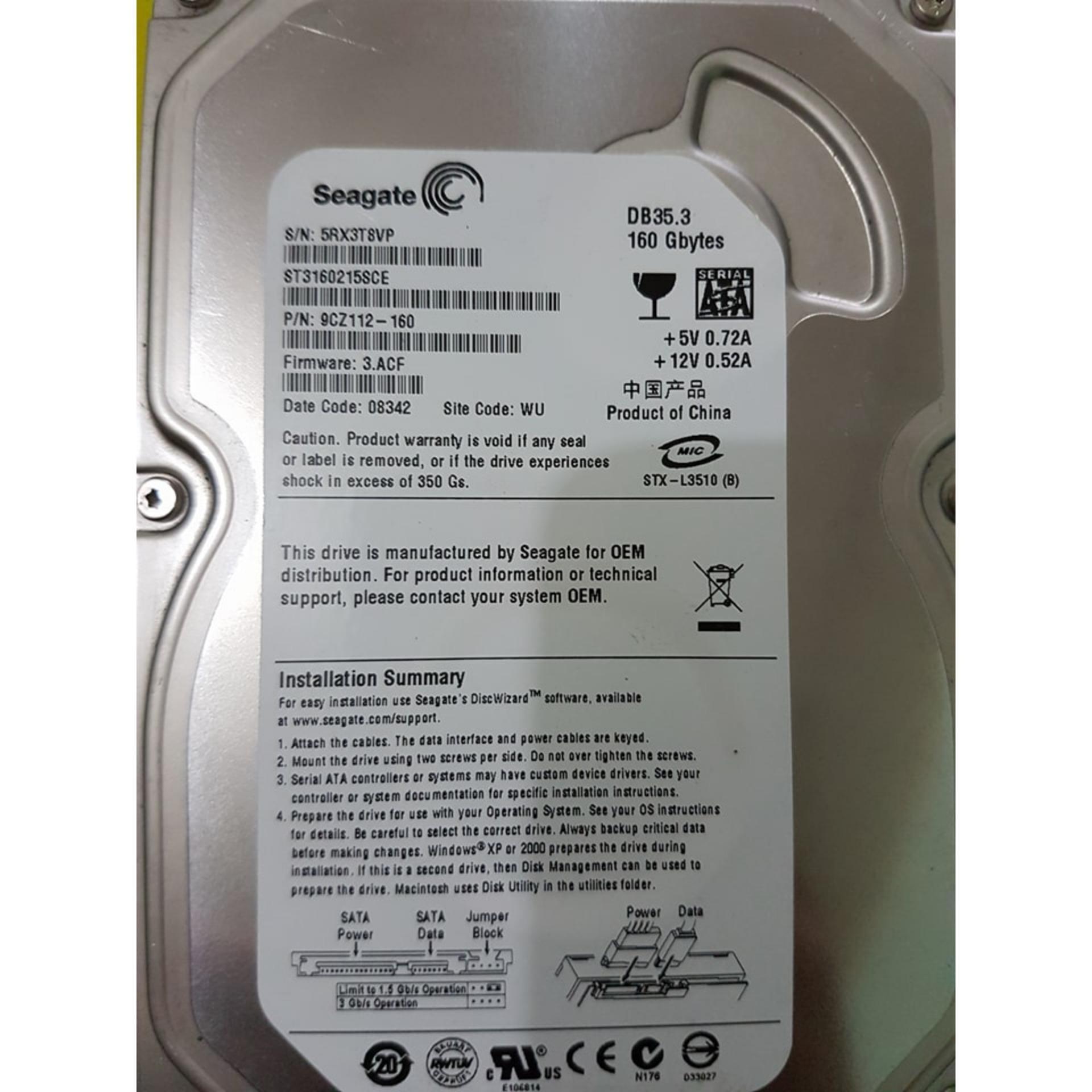 Ổ cứng Seagate 160Gb sử dụng cho máy tính để bàn PC