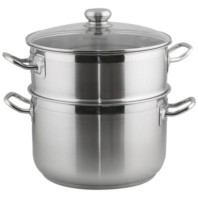 Bộ nồi xửng hấp Inox 3 đáy nắp kính cao cấp Fivestar 28cm