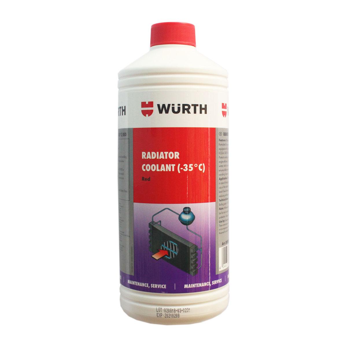 Nước làm mát động cơ Wurth Radiator Coolant 1L (đỏ)