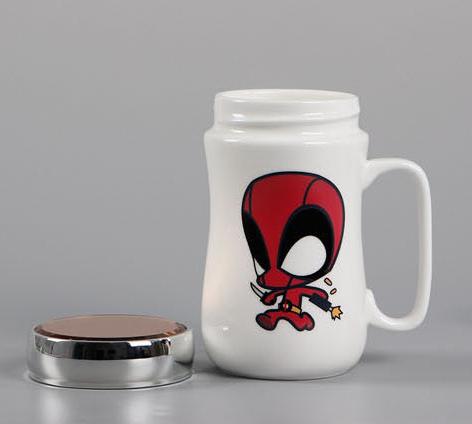 [HCM SHIP NHANH]Ly sứ siêu anh hùng đổi màu (Mẫu Deadpool)