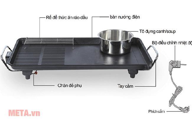 Bàn nướng điện Tiger Queen SQ-1300G