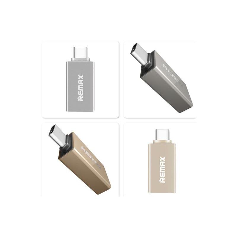 Đầu chuyển đổi OTG Remax RA-OTG1 - chuyển từ USB 3.0 sang cổng TypeC (Vàng đồng) - Nhất Tín Computer