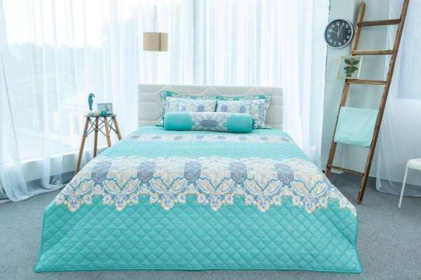 Bộ chăn ga gối 8 món 160 x 200 cm cotton Korea cao cấp Grand HQS