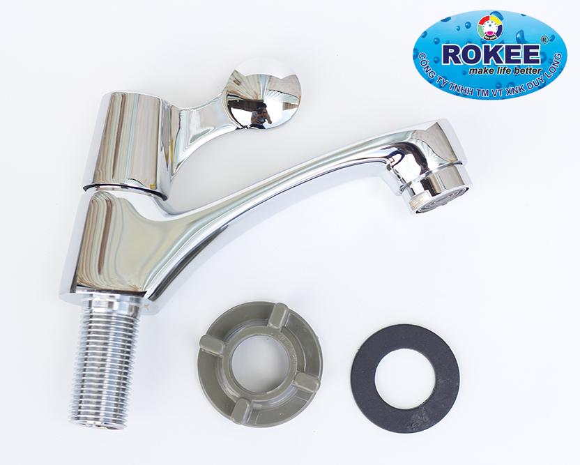 VÒI LAVABO LẠNH ROKEE RD309 (Trắng bạc)