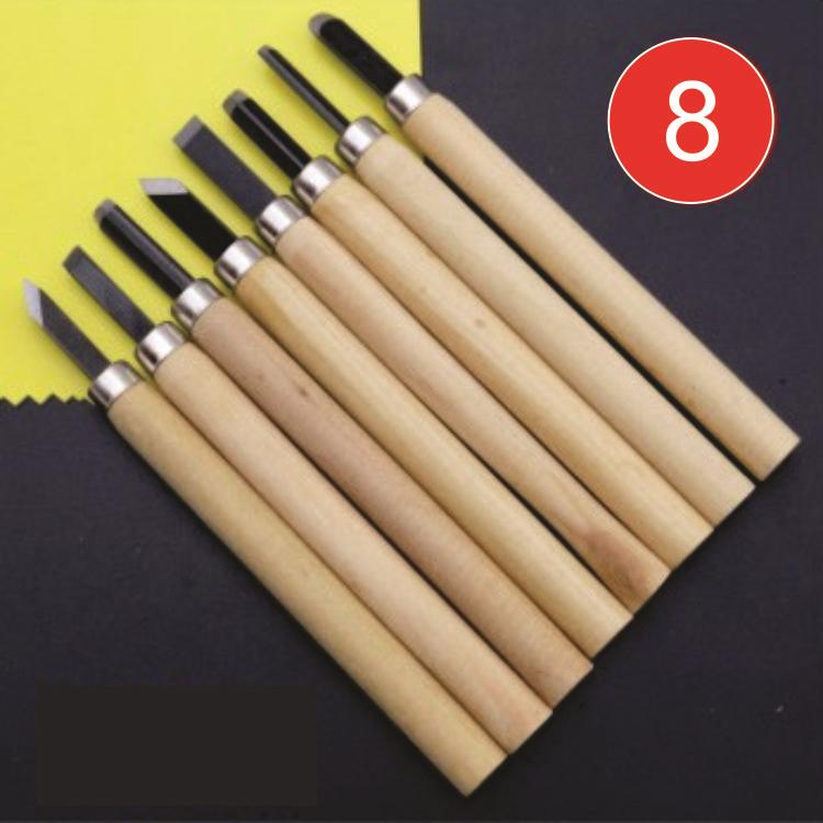 Bộ 8 dao khắc gỗ, tiện gỗ