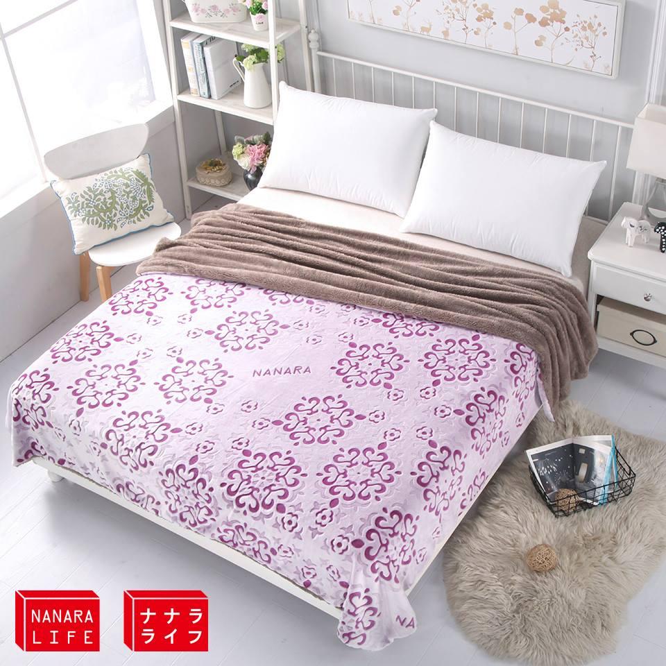 Chăn lông cừu gốm NANA Nanara Life Nhật bản 200x230cm(Tím quỳ P1)