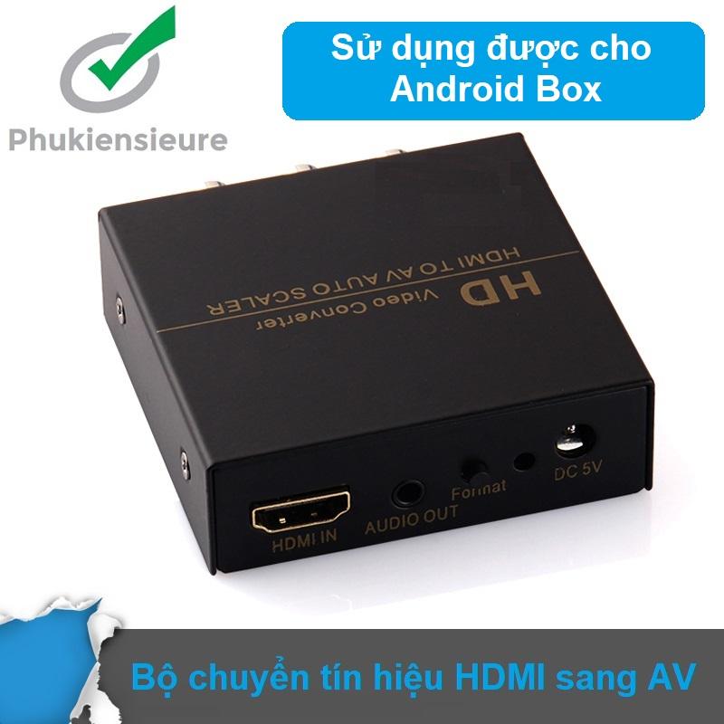 Bộ chuyển HDMI sang AV Audio Video Convert FJ-HA1308 (Đen) Tặng kèm cáp HDMI 2 đầu chống nhiễu