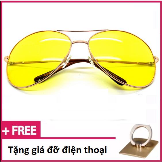 Kính nhìn xuyên đêm View Glass (Vàng) + Tặng giá đỡ điện thoại chiếc nhẫn 2 trong 1