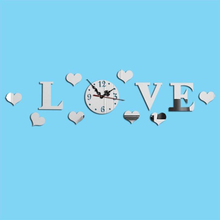 Đồng hồ dán tường nghệ thuật DIY - Love A