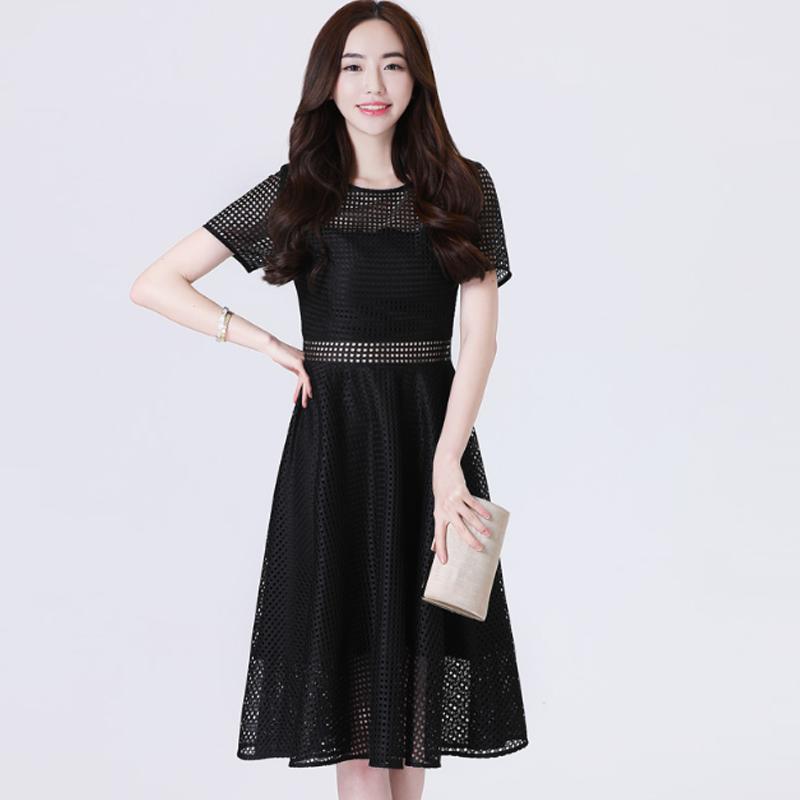 [HCM]Đầm ren đen xòe dự tiệc cao cấp Anaconda