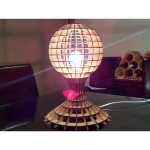 Lamp - Laser Cut  wood white