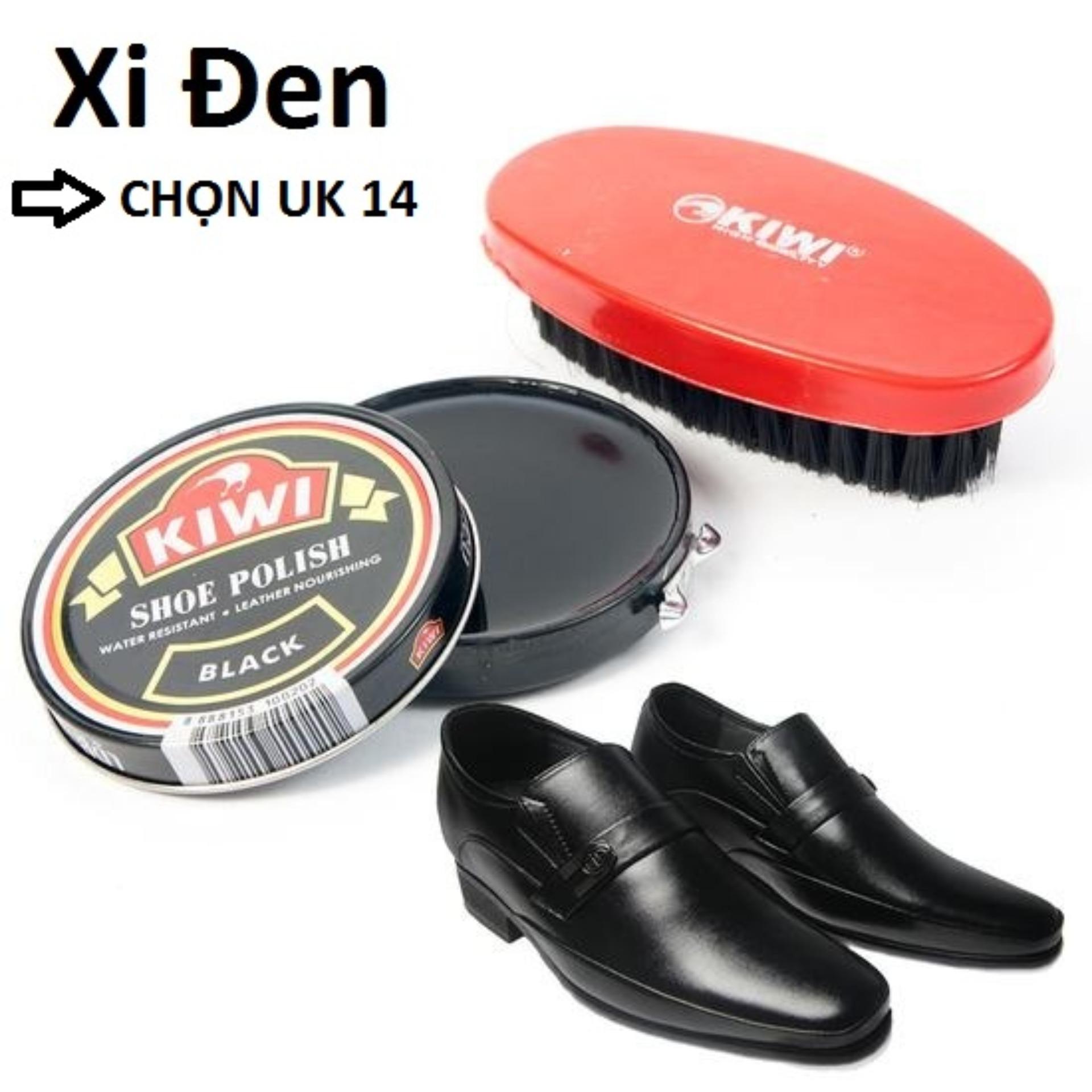 Combo Hộp Xi Đánh Giày Kiwi + Bàn Chải ( xi đen)