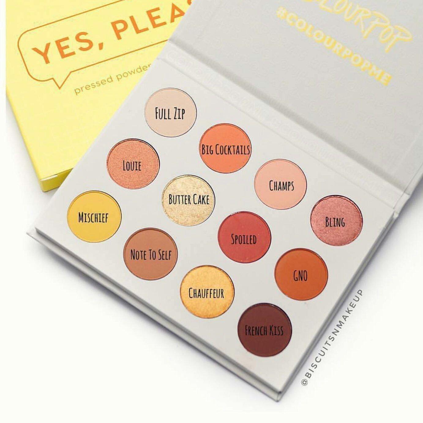 Bảng Phấn Mắt Colourpop Yes,Please! Pressed Powder Shadow Palette