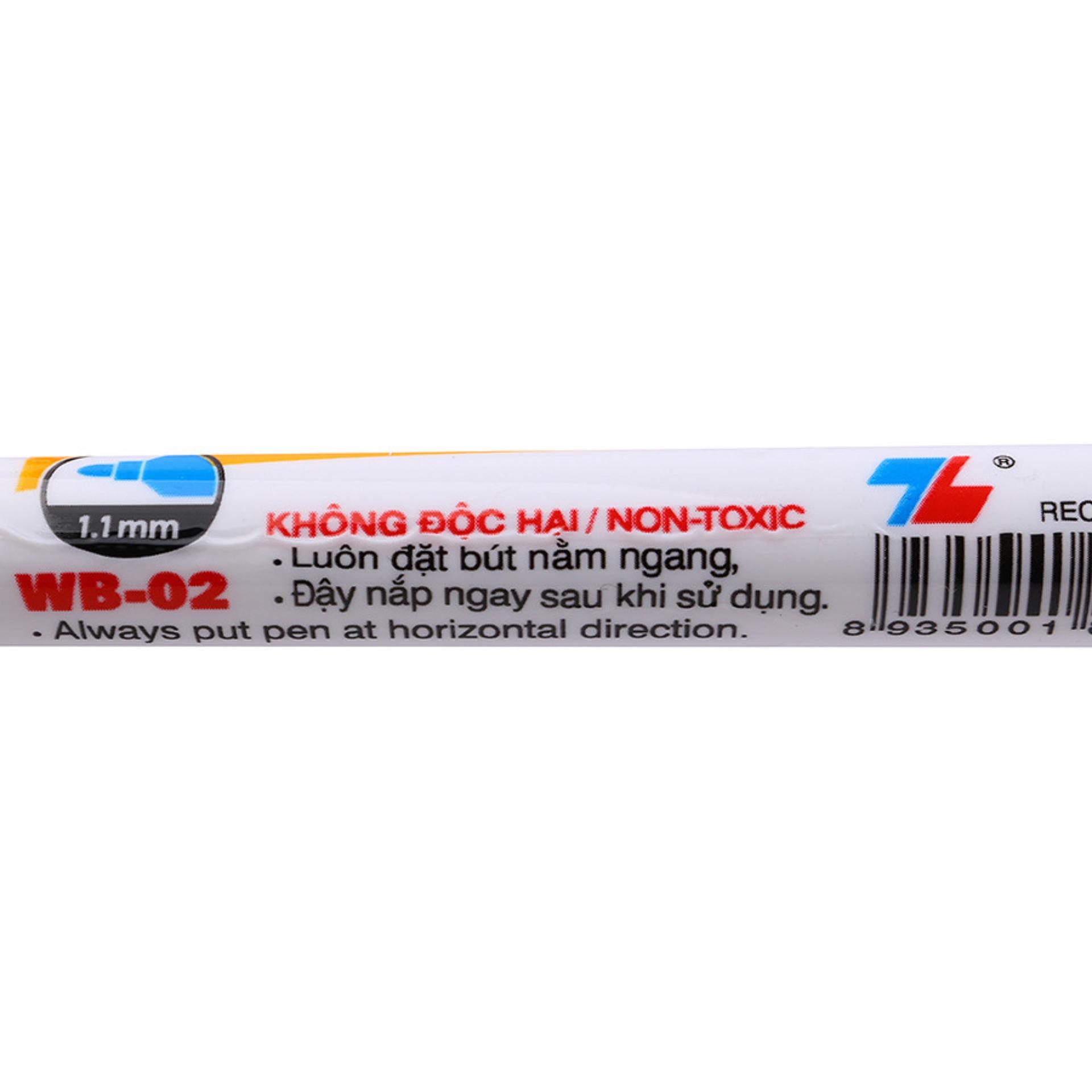 [HCM]BỘ 10 CÂY BÚT LÔNG BẢNG THIÊN LONG WB-02 (MÀU XANH)