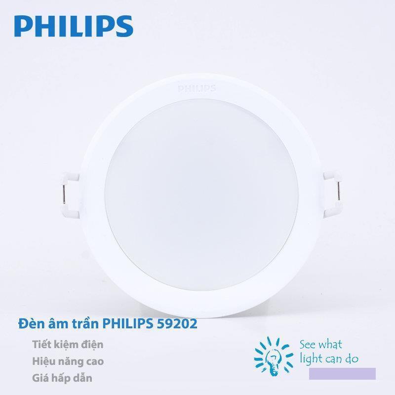 Bộ 6 đèn Philips LED Downlight âm trần 59202 7W (Trắng, Vàng)