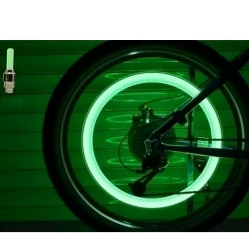 Set of 2 led lights with bicycle wheel valve