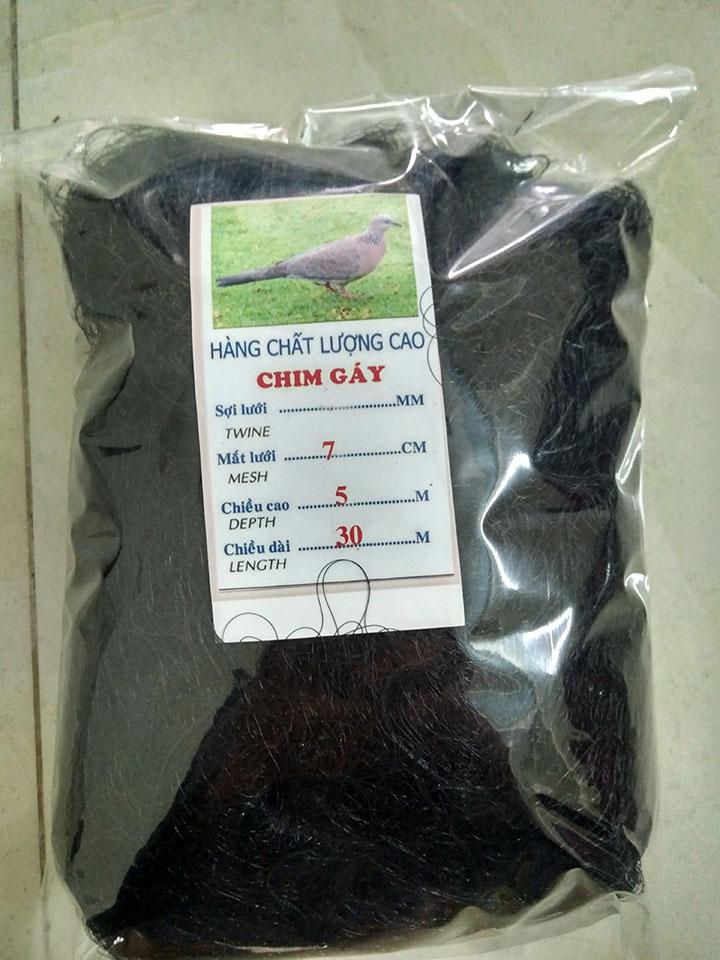 Lưới bẫy chim cu gáy, cò quốc, gà rừng mắt 7cm cao 5m dài 20m, 30m, 40m, 50m