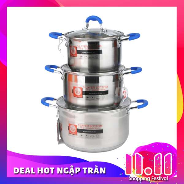 Bộ nồi Inox Elmich Smartcook (18cm, 20cm và 24cm) SMR3 2355961