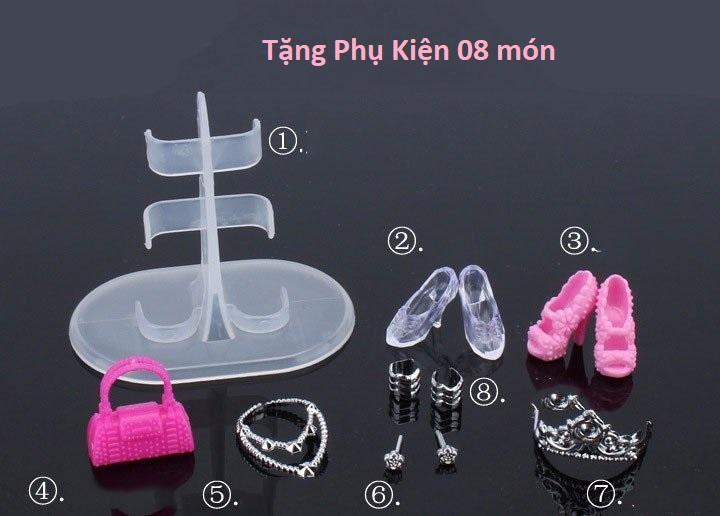 Búp Bê Cổ Trang Phục Tím Tặng Phụ Kiện 08 Món