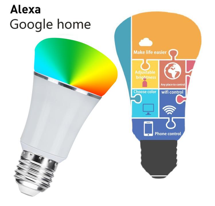 Bóng Đèn LED Thông Minh Đổi Màu RGB theo app điện thoại