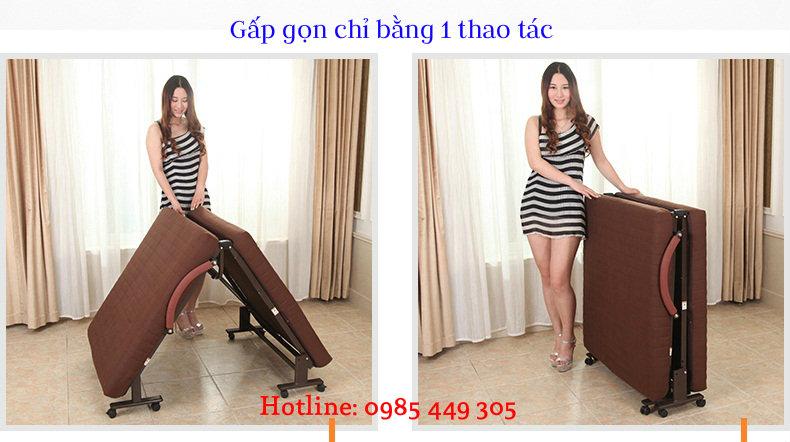 GIƯỜNG GẤP HÀN QUỐC RỘNG 75 PHÂN (HQ75)