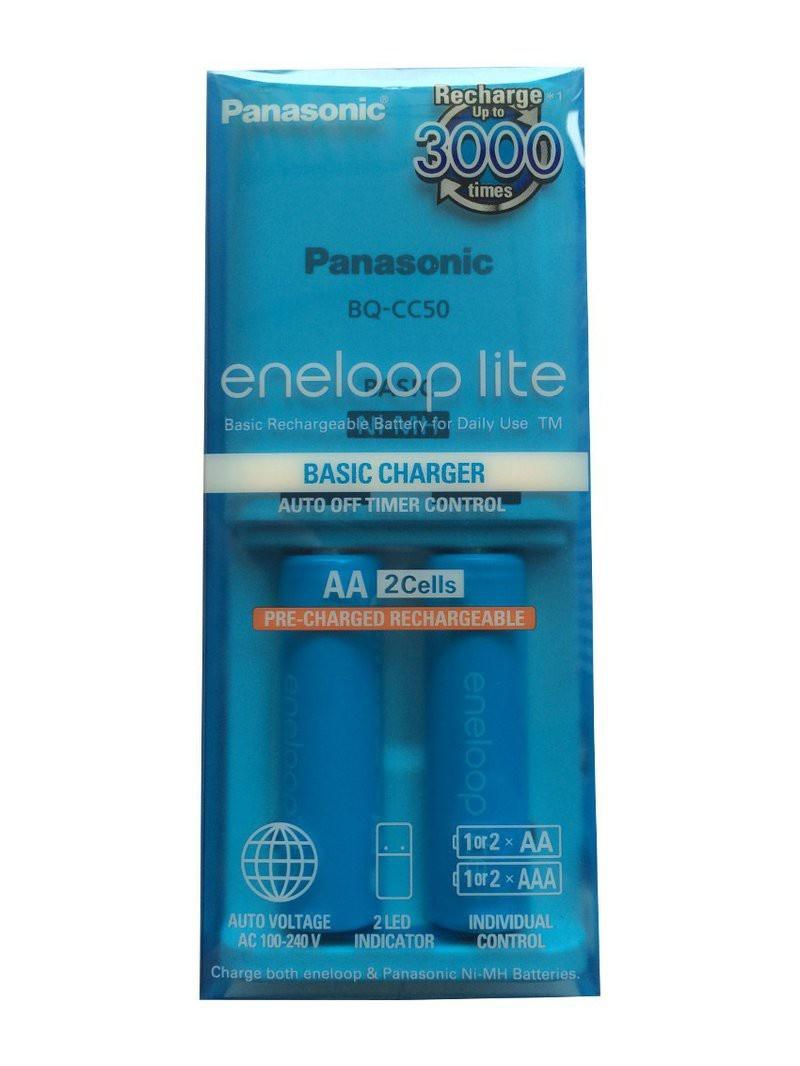 Bộ sạc pin Panasonic BQ-CC50 kèm 2 pin sạc AA  