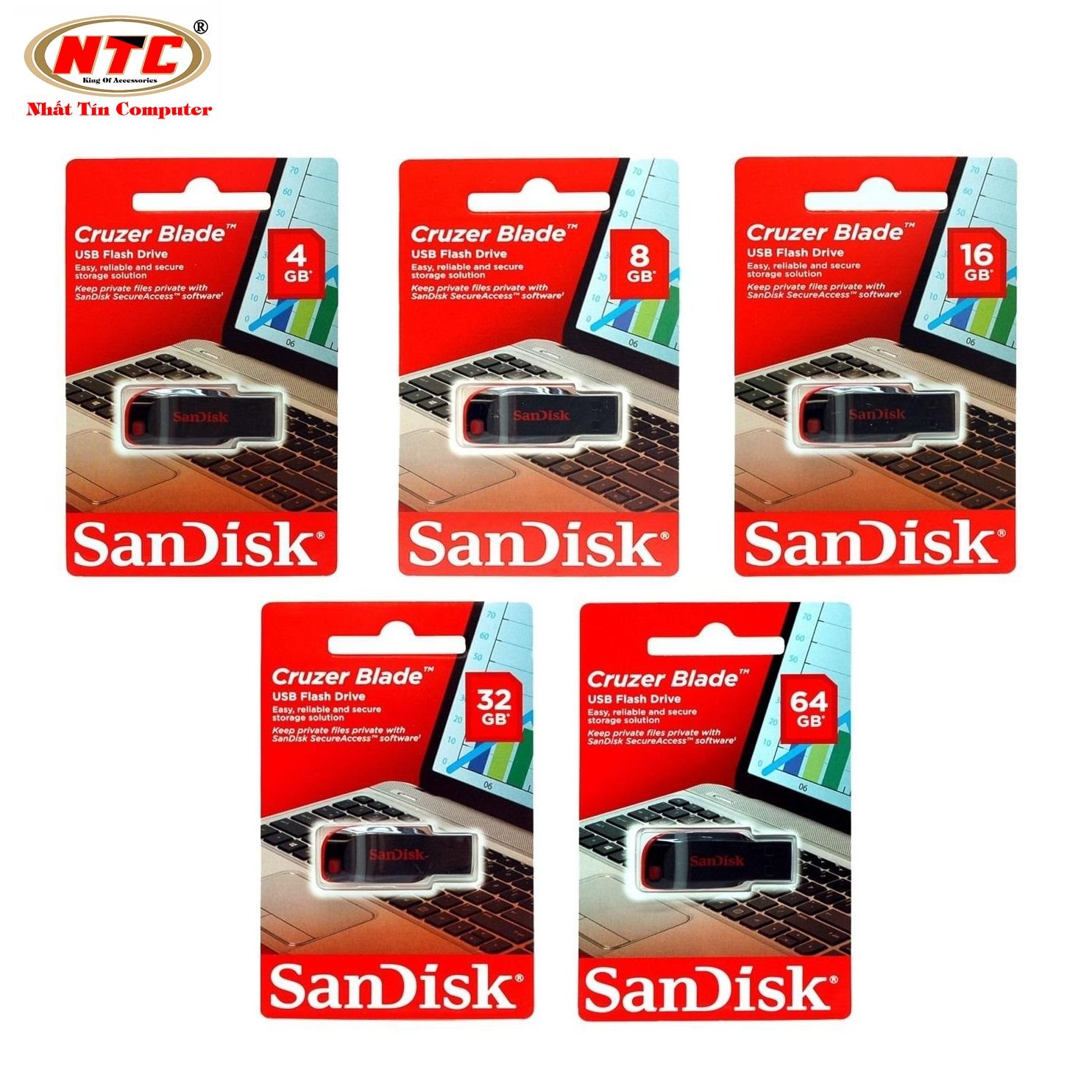 USB Sandisk Cruzer Blade CZ50 64GB (Đen)