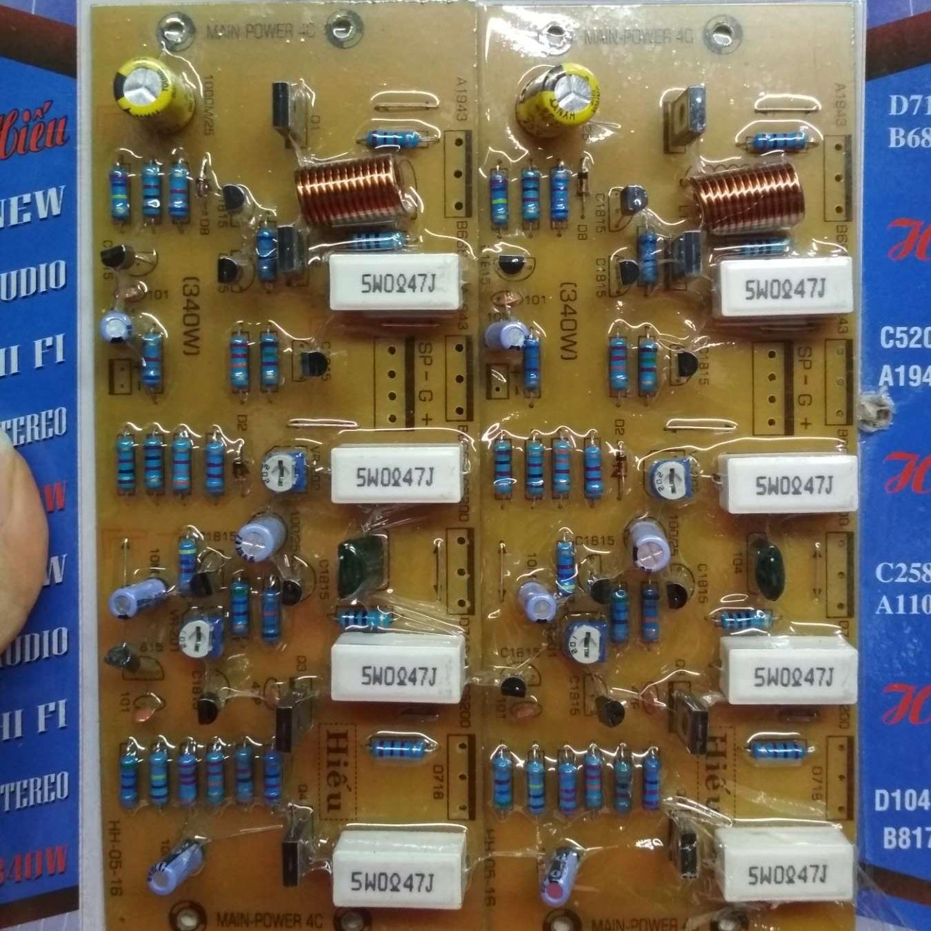 Bo mạch âm ly 4 sò 1 vế  340w