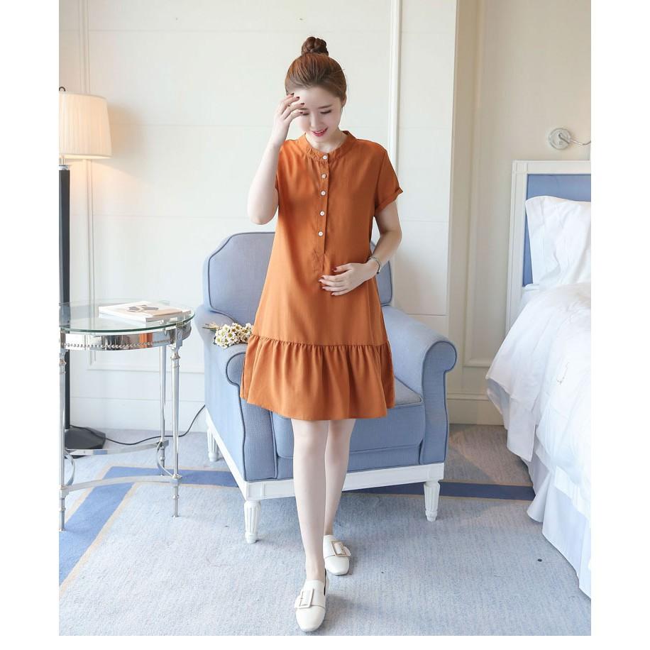 Váy Bầu Đuôi Cá Nâu Đất MYC 1067