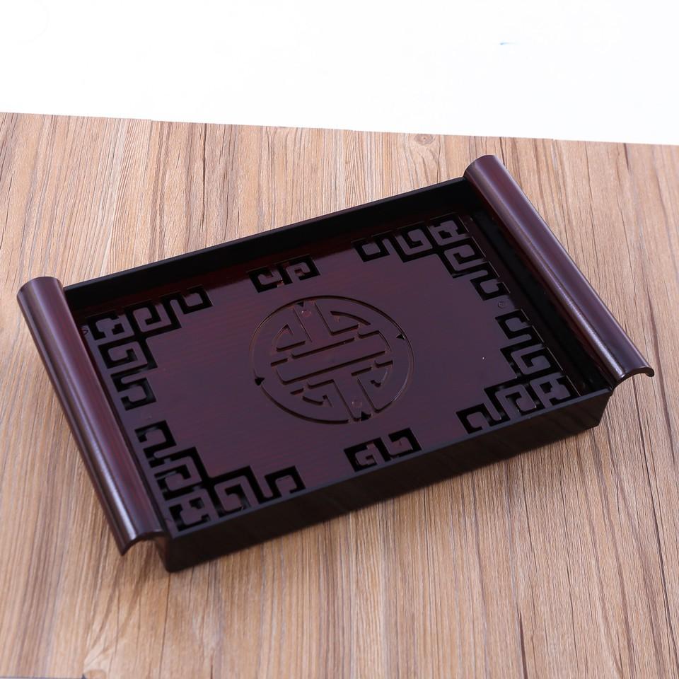 Khay đựng cốc, chén trà  gỗ size nhỏ - hàng VN