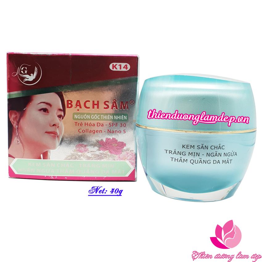 Kem Bạch sâm nhau thai cừu K14 săn chắc trắng mịn trẻ hóa da mặt chống thâm quầng mắt (40g)