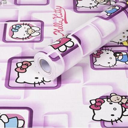 Cuộn 5m Decal Giấy Dán Tường Bộ Sưu Tập Kitty khổ rộng 0.45m có sẵn keo