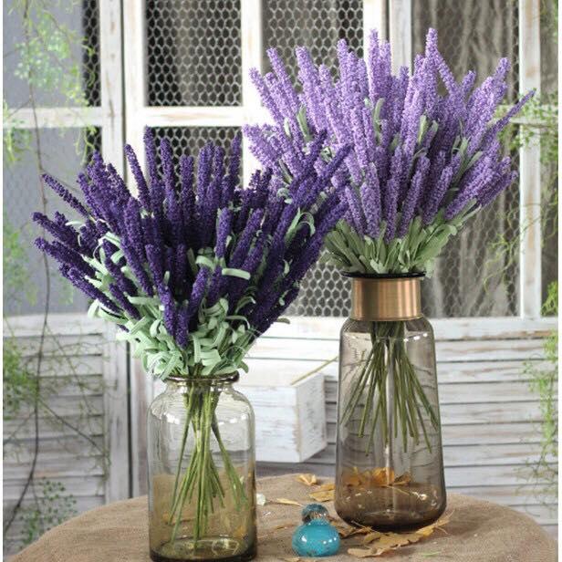 Combo 5 cành Lavender trang trí siêu đẹp- Hoa giả- cành hoa lụa cao cấp