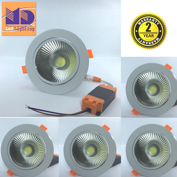 Bộ 05 đèn âm trần COB ánh sáng vàng (10W-Φ110) - MD19