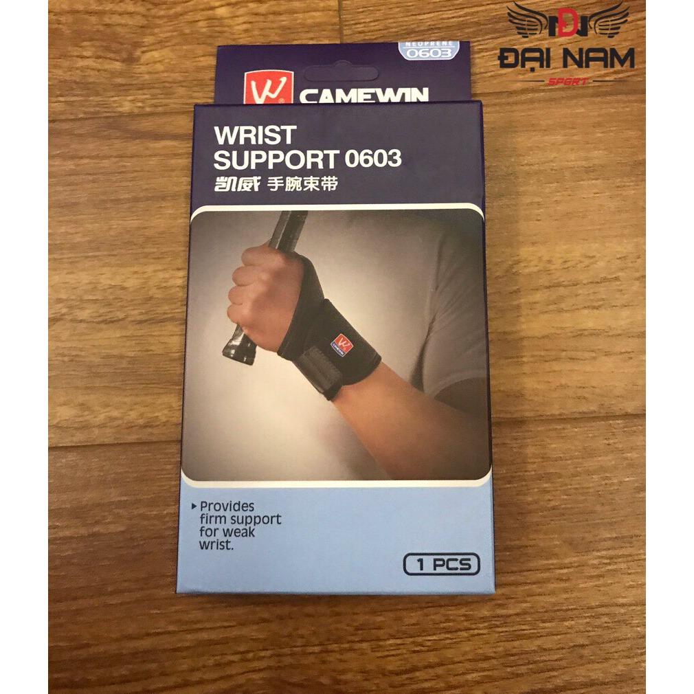 Đai quấn cổ tay chơi cầu lông cao cấp Camewin 0603 (Đen)