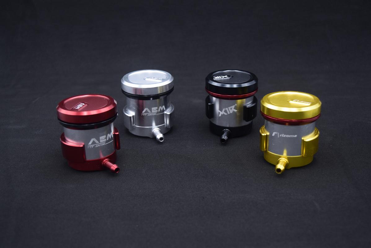 Bình dầu thắng đĩa xe máy, bình dầu NHÔM CNC ( ĐỎ )