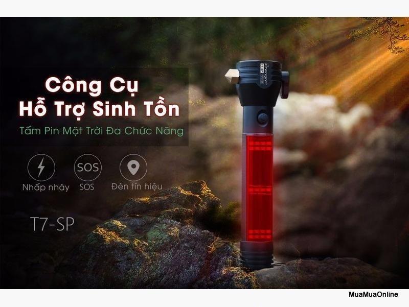 Đèn Pin 11 Chức Năng Solar Power Flashlight Cao Cấp