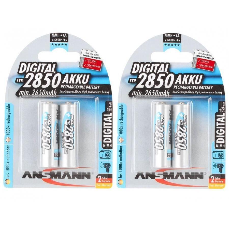 Vỉ 02 Pin Sạc ANSMANN AA 2850mAh