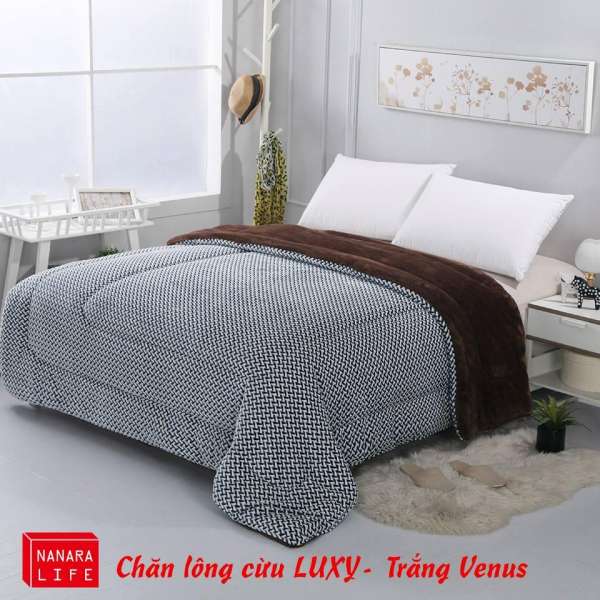 Chăn Lông Cừu Cao Cấp LUXY Nanara Life - Nhật Bản 200x230cm(Trắng Venus)