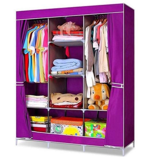 Tủ Vải 3D 3 Buồng 8 Ngăn đựng quần áo ( nhiều màu)