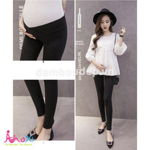 quần legging bầu cạp chéo