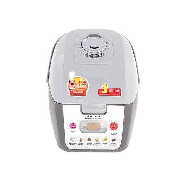 Nồi cơm điện tử Sharp KS-COM11V (Trắng/Xám)